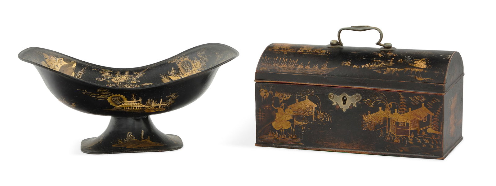 Two English Chinoiserie-Decorated Objects (1 of 4)