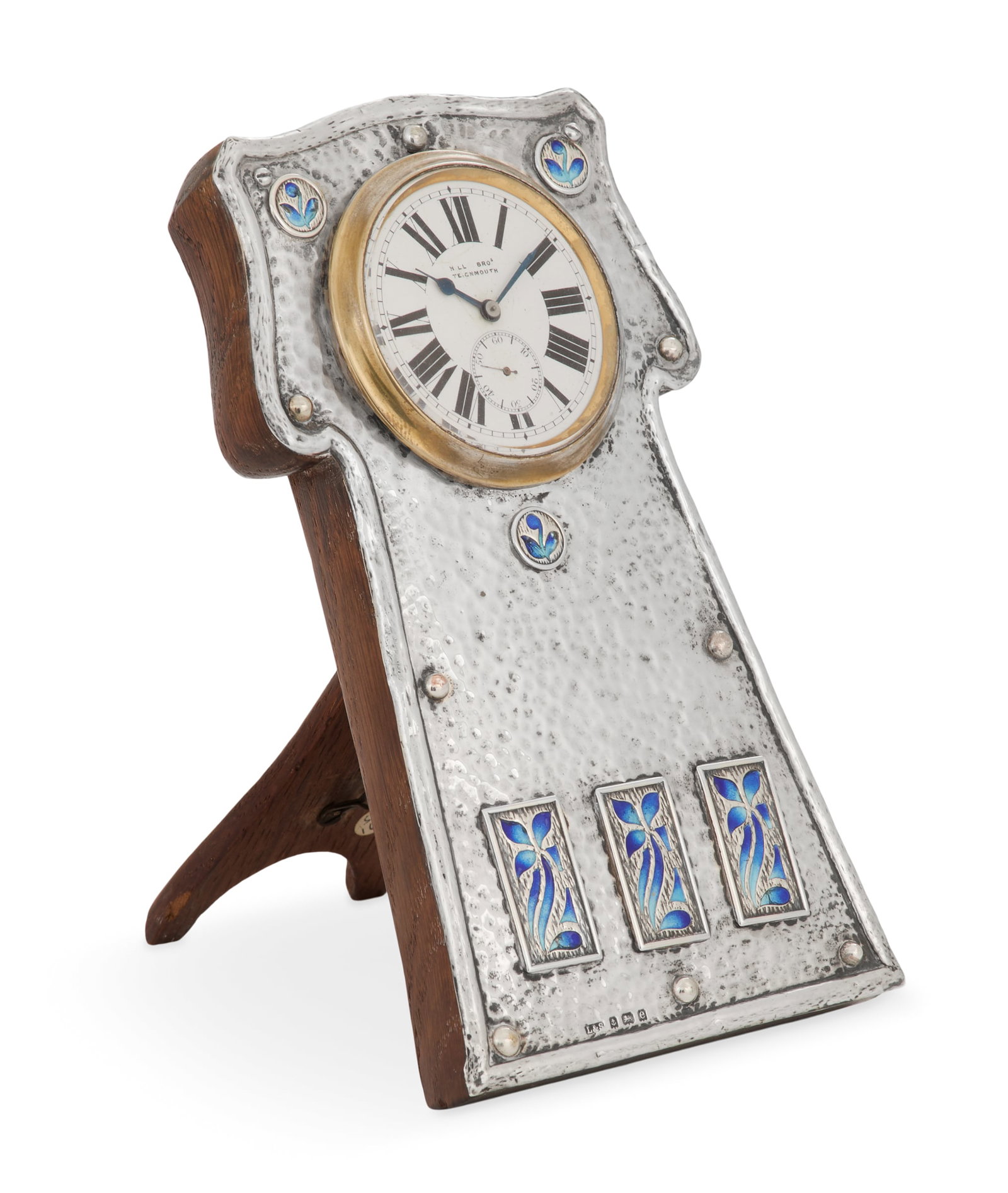 Edwardian Arts & Crafts Silver Desk Clock (1 of 5)
