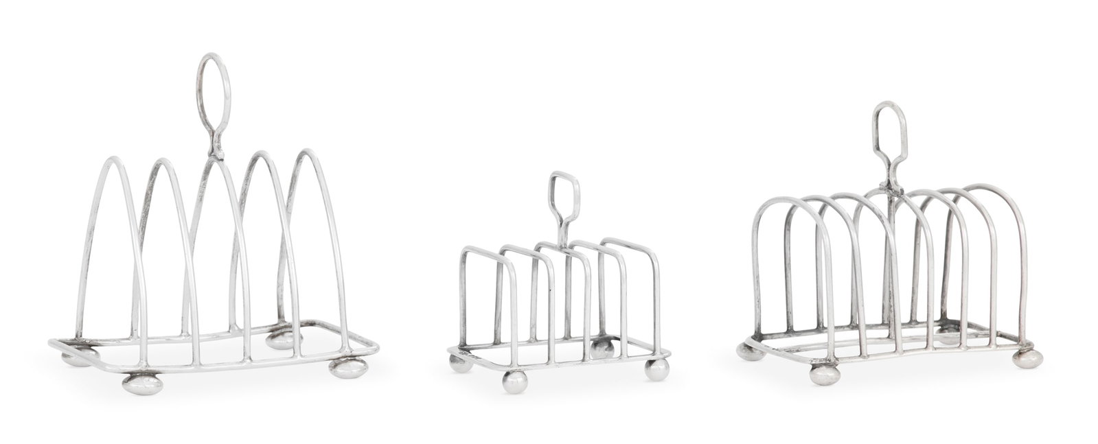 Three Early George V Sterling Silver Toast Racks (1 of 3)