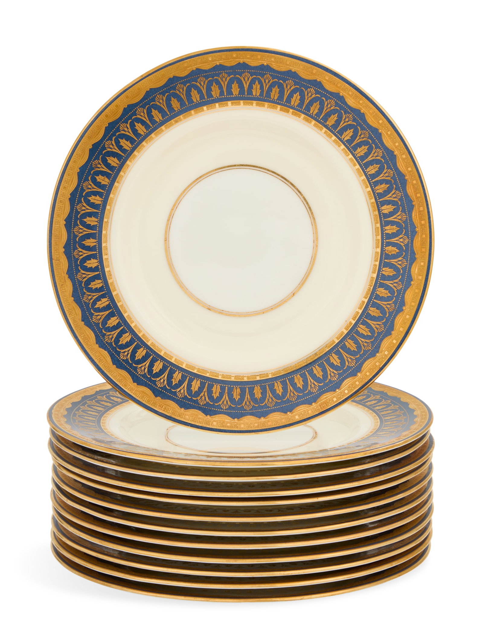 Set of Twelve Mintons Porcelain Dessert Plates (1 of 2)
