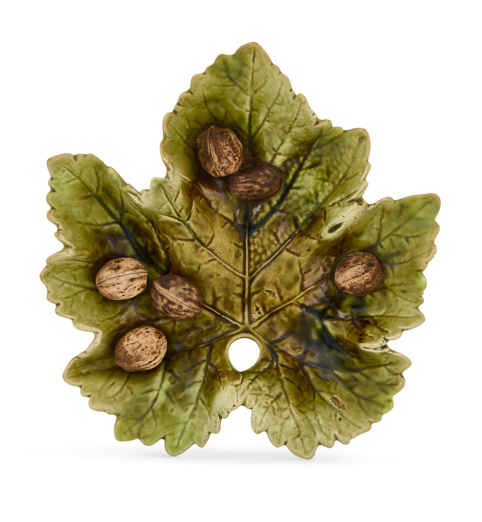 English Bretby Majolica Trompe-L'oeil Dish (1 of 3)