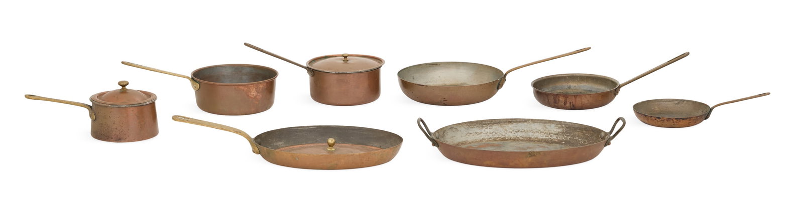 Eight Pieces of French Copper Cookware (1 of 5)