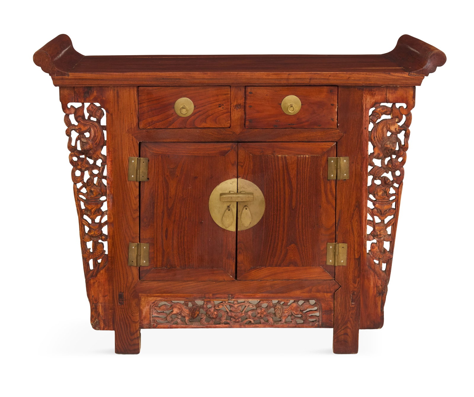 Chinese Teakwood Altar Cabinet (1 of 3)