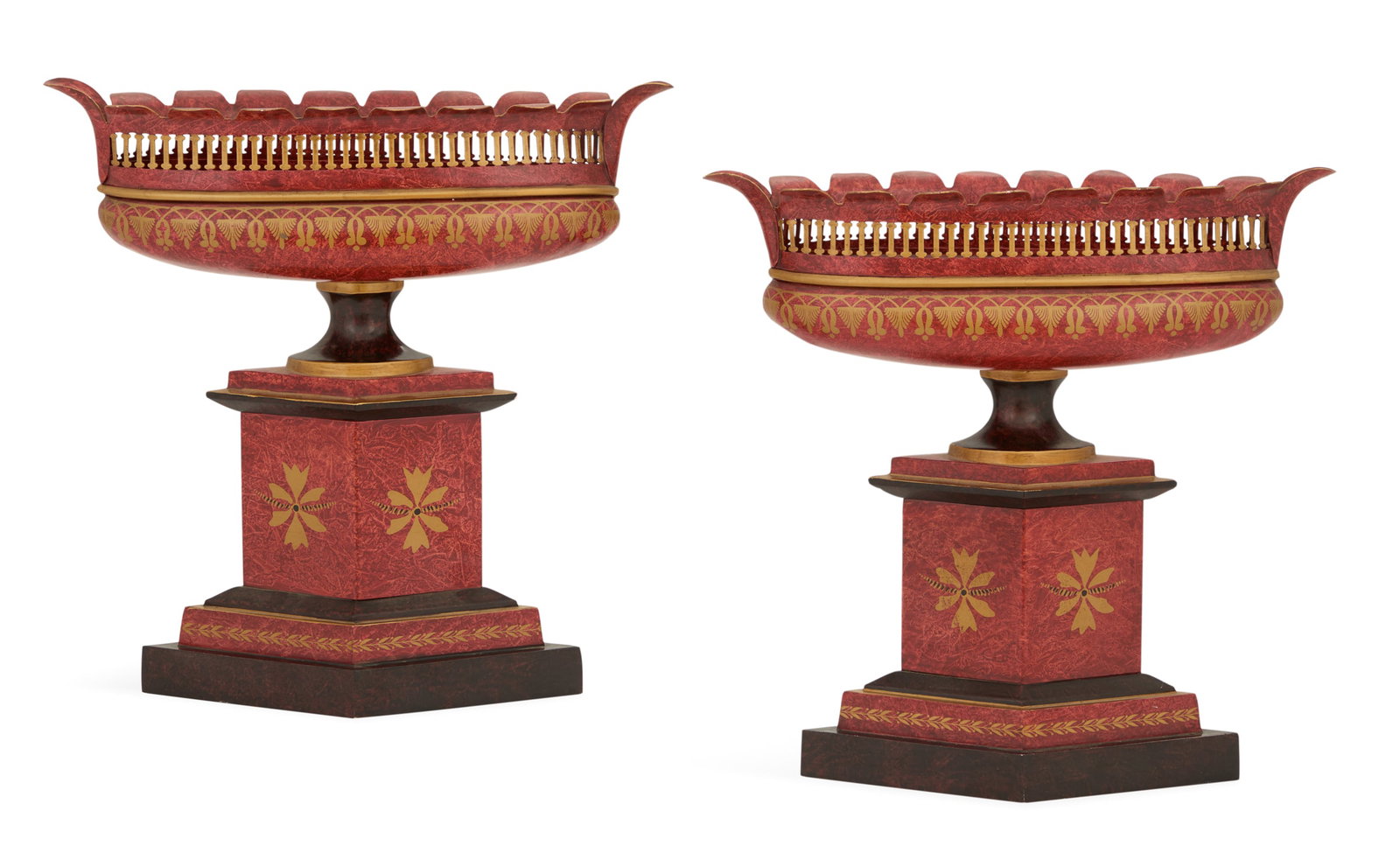 Pair of Italian Pierced Tole Corbeilles (1 of 3)
