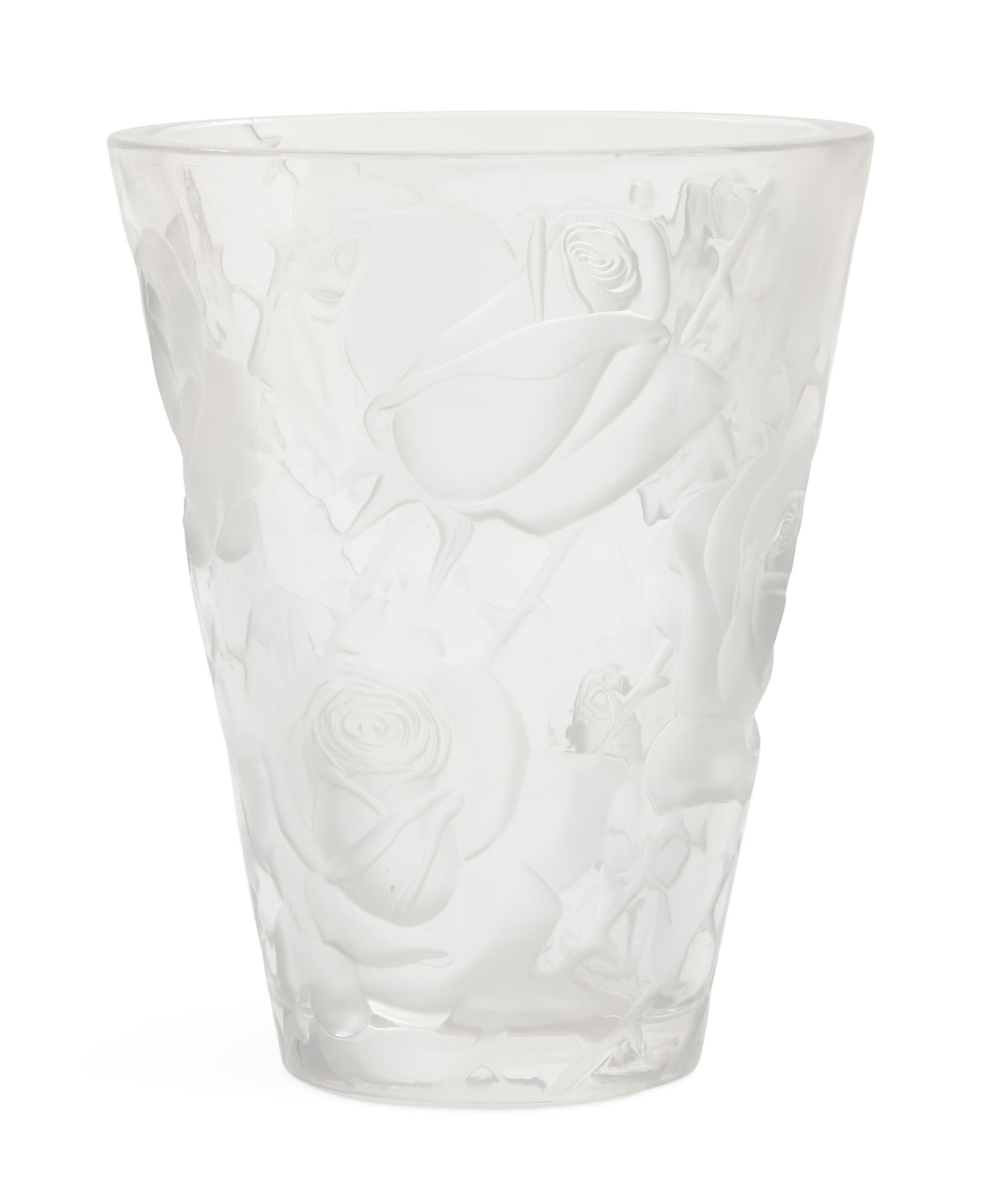 Lalique "Ispahan" Molded and Frosted Crystal Vase (1 of 3)