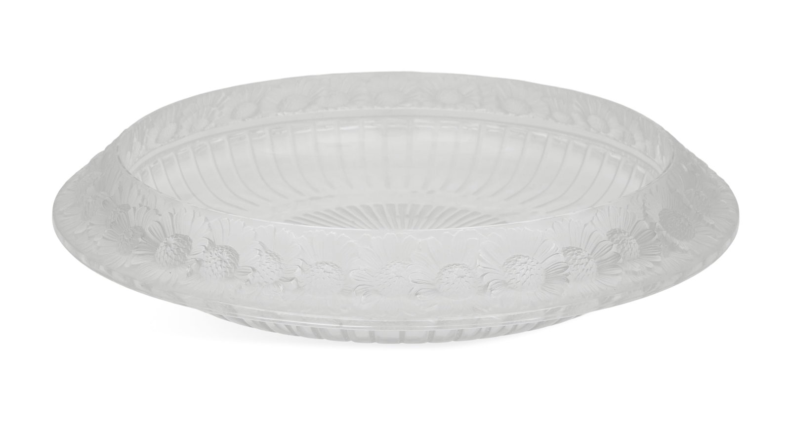 Lalique Crystal "Marguerites" Low Bowl (1 of 4)