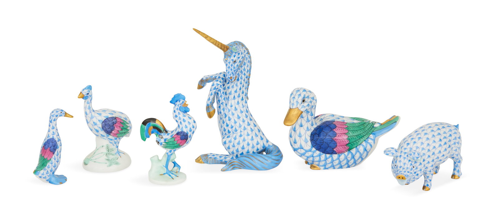 Collection of Six Herend Porcelain Animals (1 of 4)