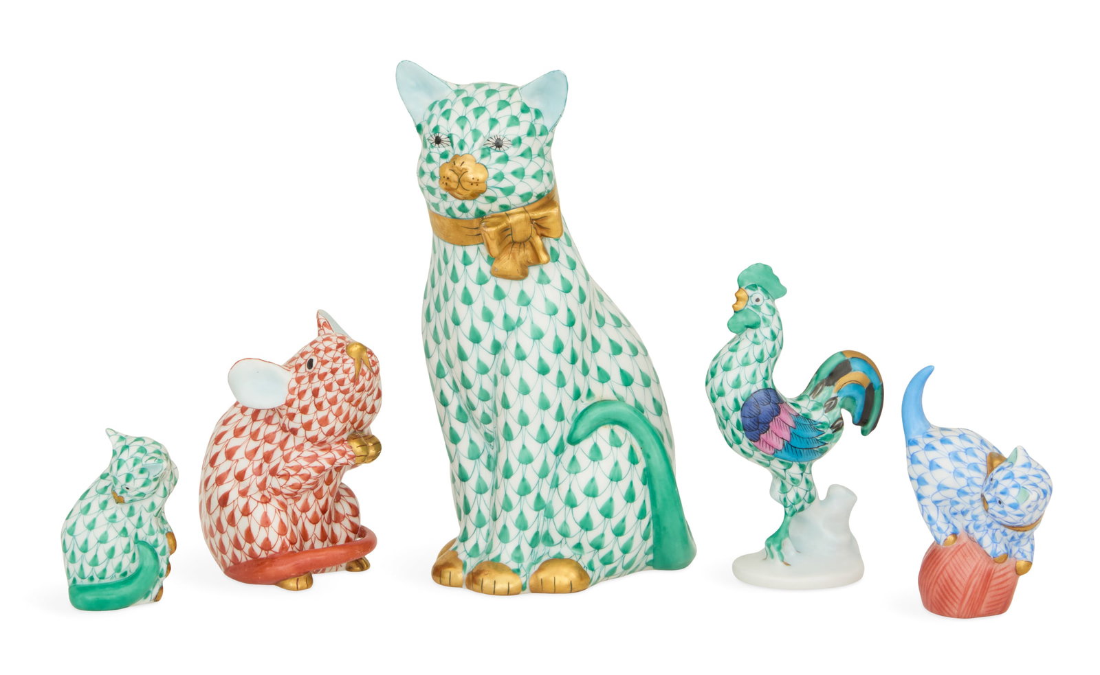 Collection of Five Herend Porcelain Animals (1 of 6)