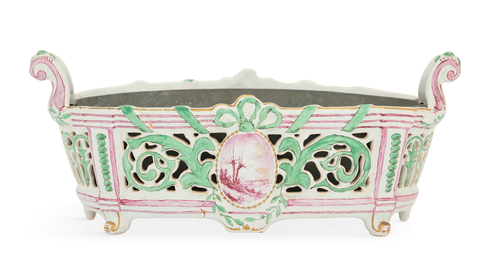 French Faience Jardiniere (1 of 3)