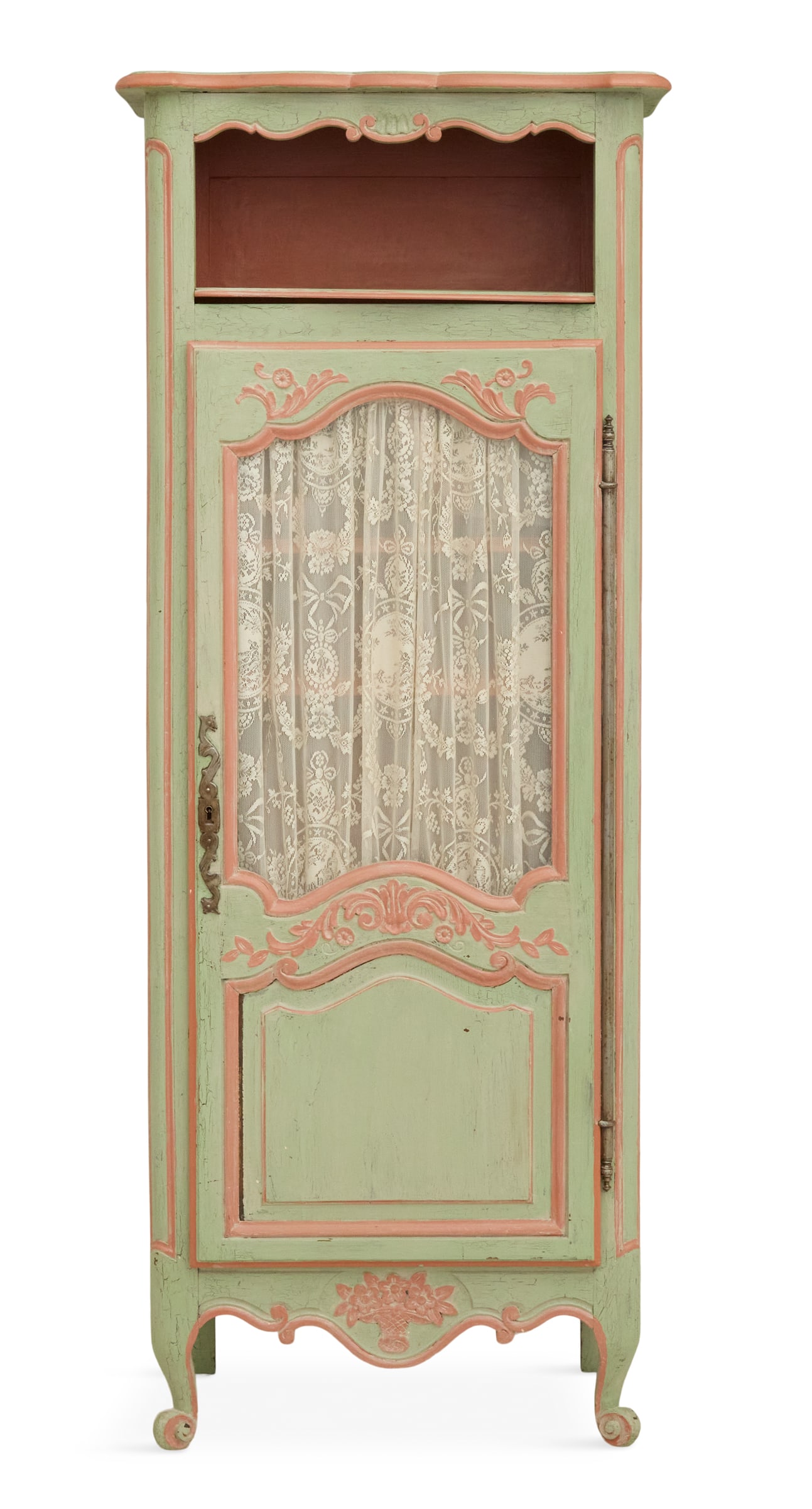 French-Style Polychrome Vitrine (1 of 4)