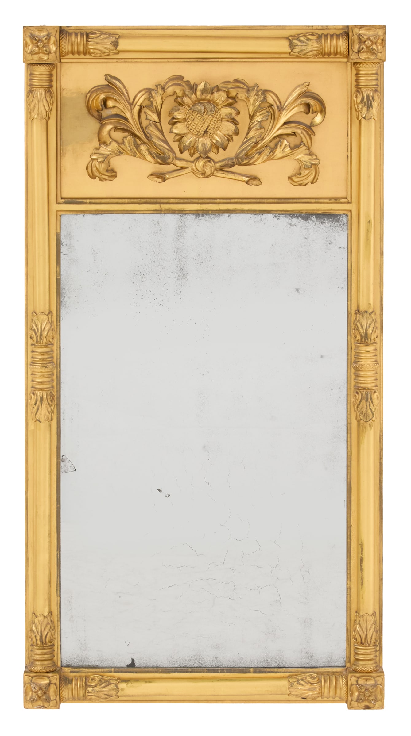 American Neoclassical Giltwood Tabernacle Mirror (1 of 2)