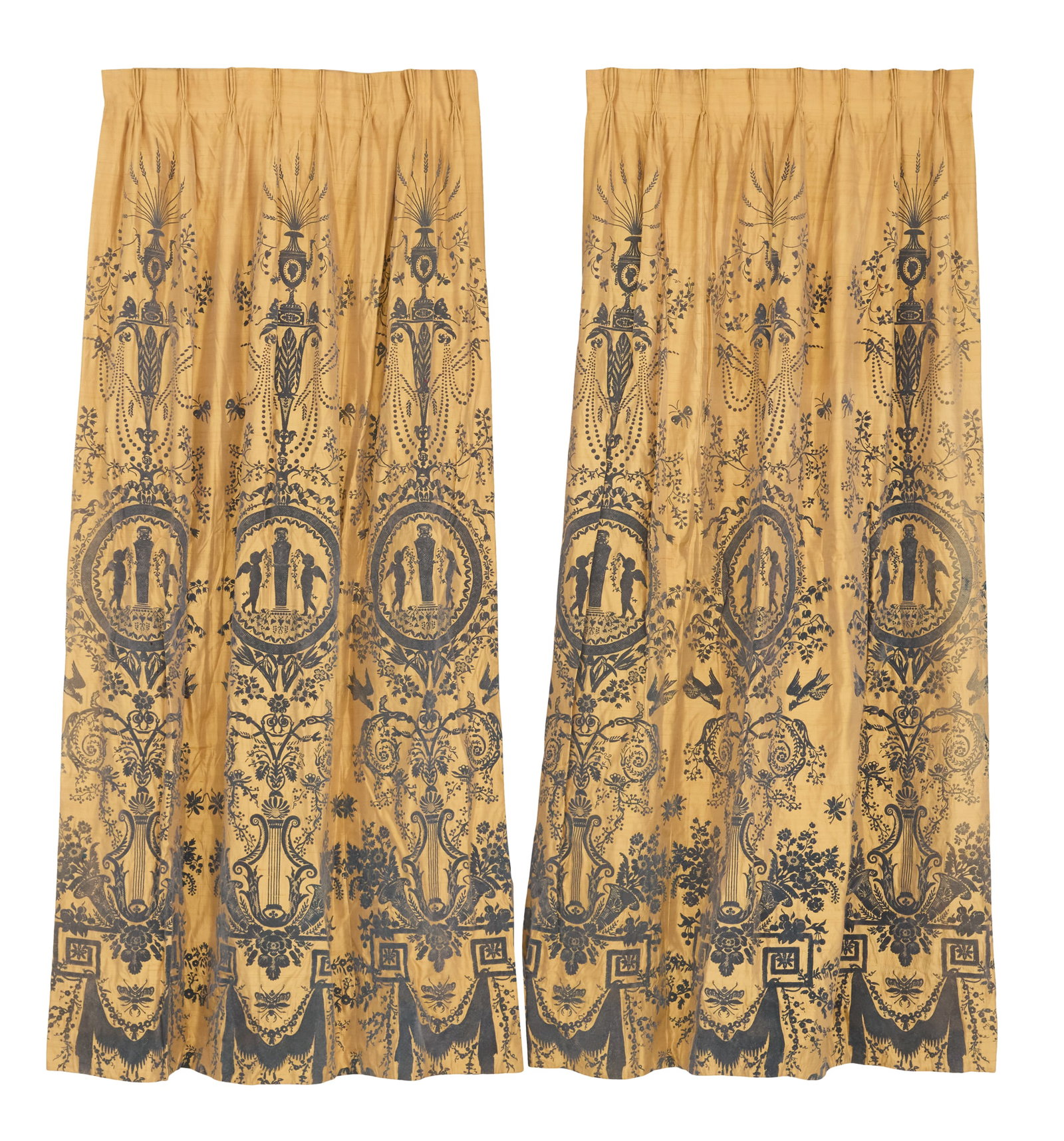 Pair of Shantung Silk Curtain Panels (1 of 1)
