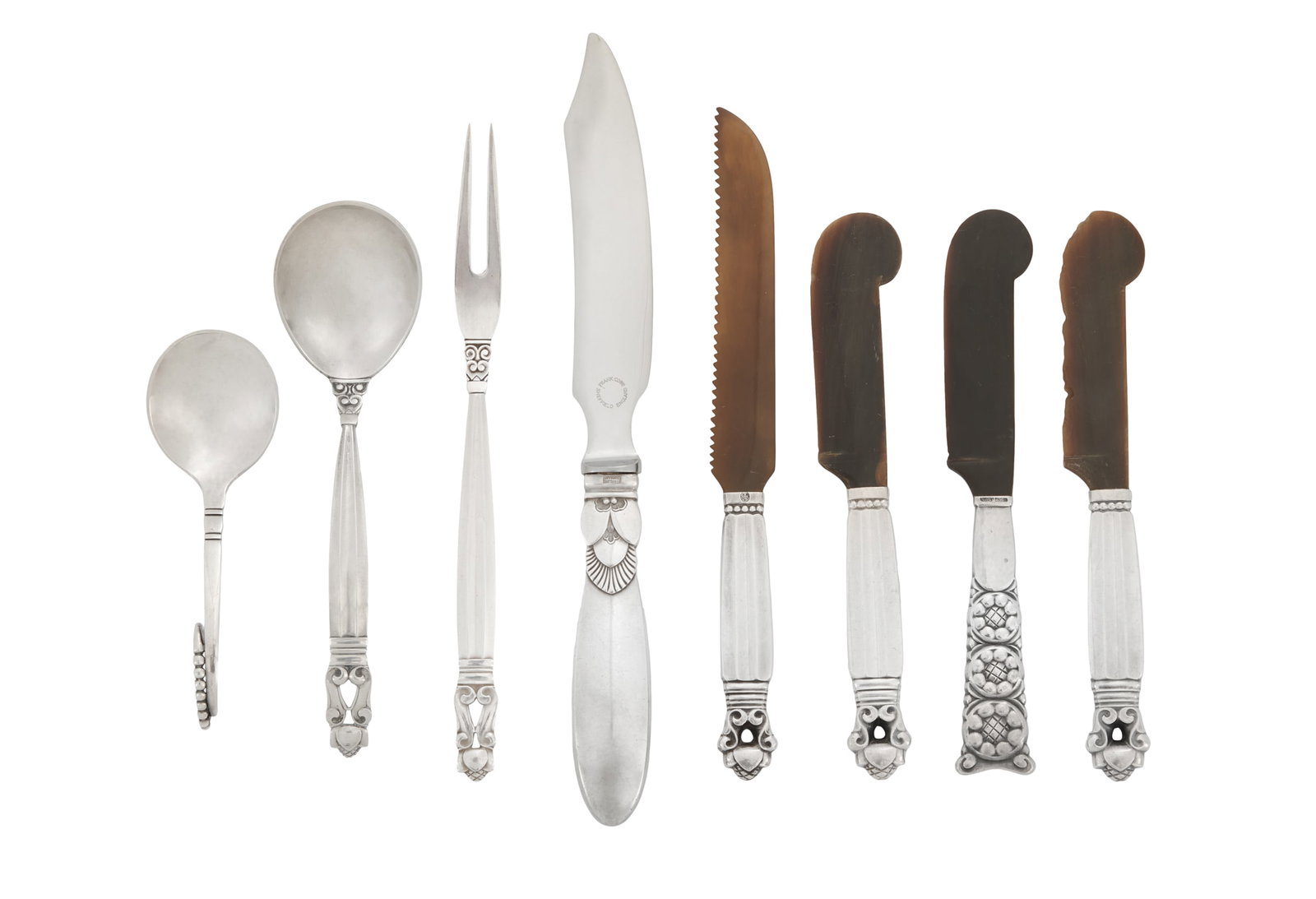 Eight Small Georg Jensen Sterling Serving Pieces (1 of 4)