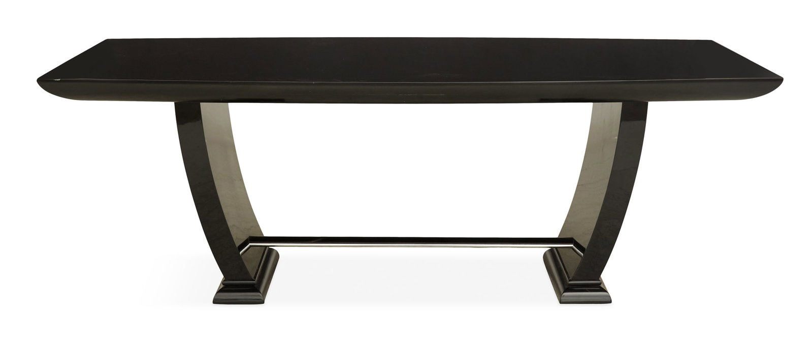 Fine Art Deco-Style Black-Lacquered Dining Table (1 of 3)