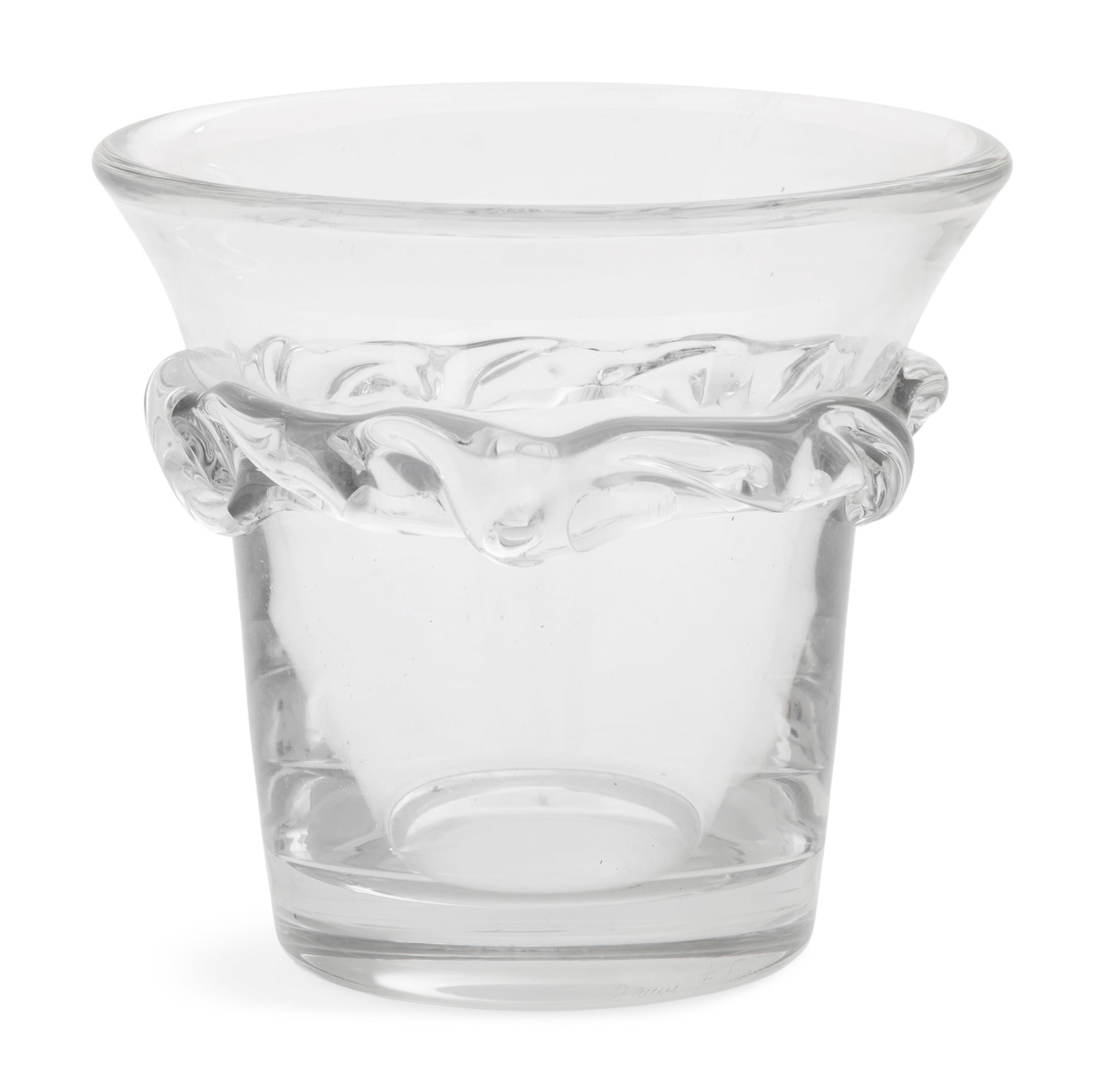 Daum "Sorcy" Blown Crystal Flower Vase (1 of 2)