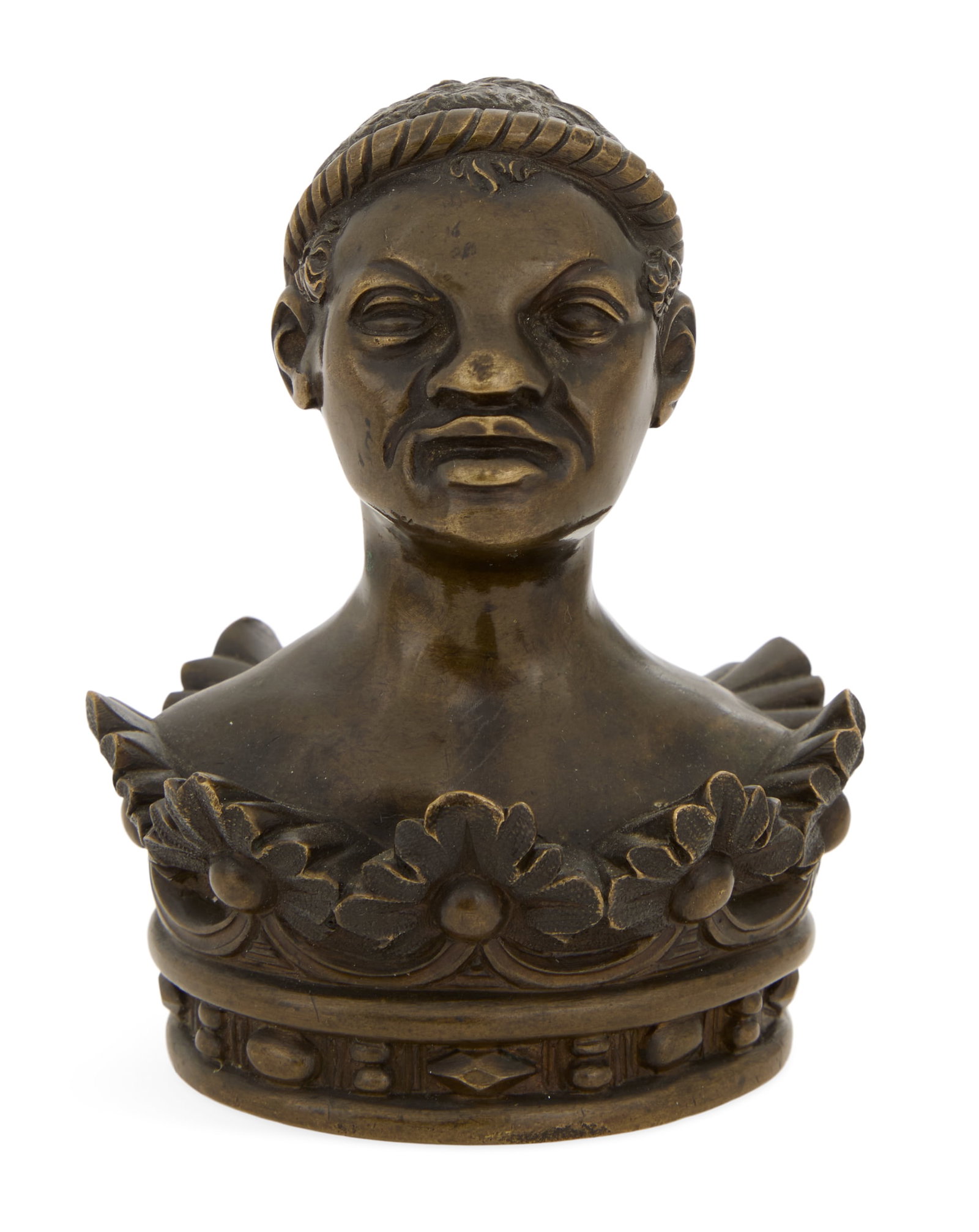 English Bronze Figural Crest Paperweight (1 of 3)