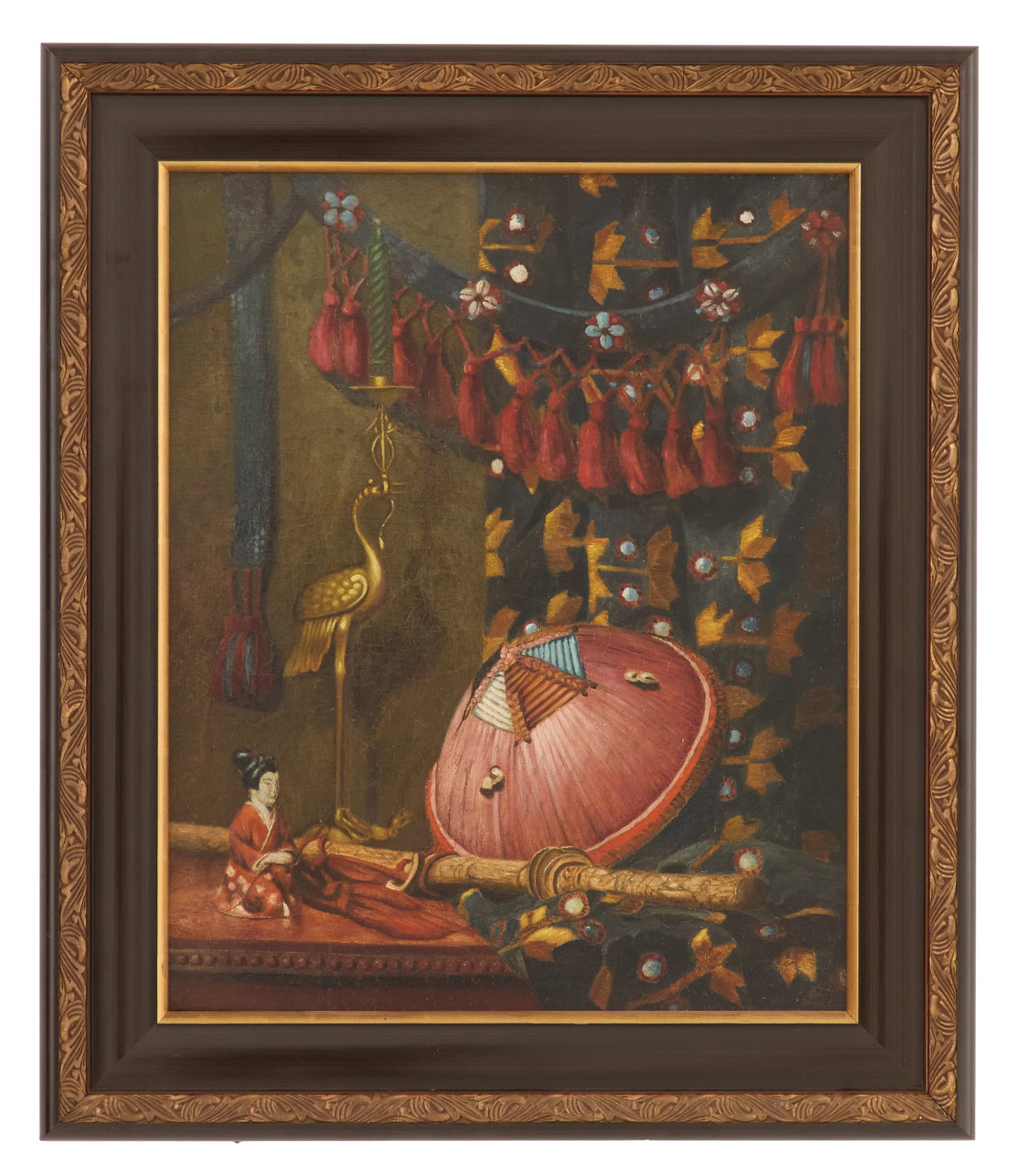 American School (20th Century): American School 20th Century "Curios" oil on canvas unsigned. Framed. 24" x 19-1/2", framed 30-1/2" x 26-1/4" Provenance: Kevin Stone Antiques, The Collection of Kevin Stone & Mark Diamond.