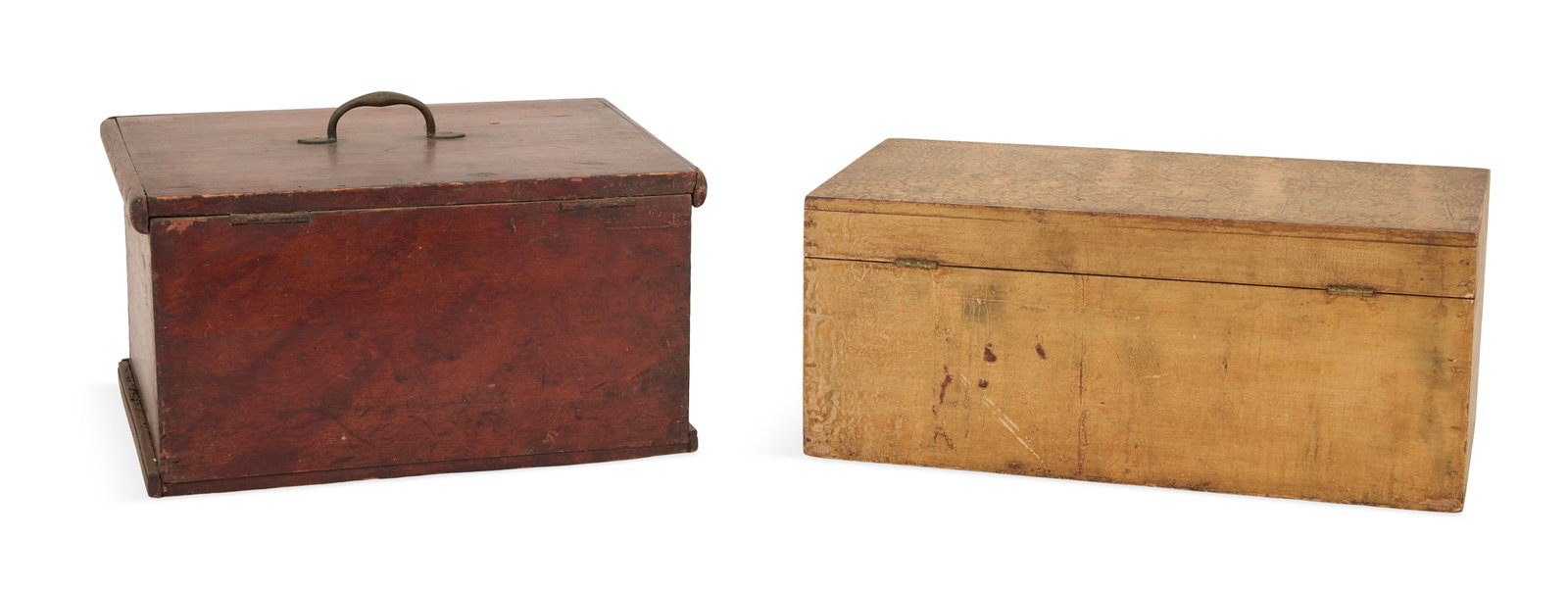 Two New England Painted Document Boxes - 4