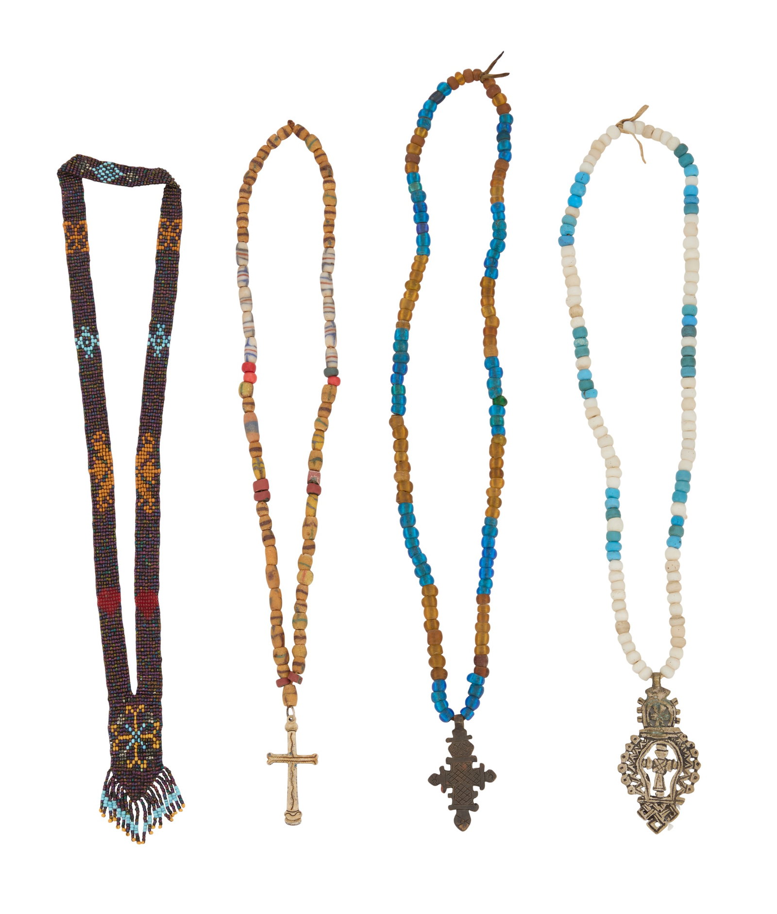 Collection of Four Beaded Necklaces (1 of 1)