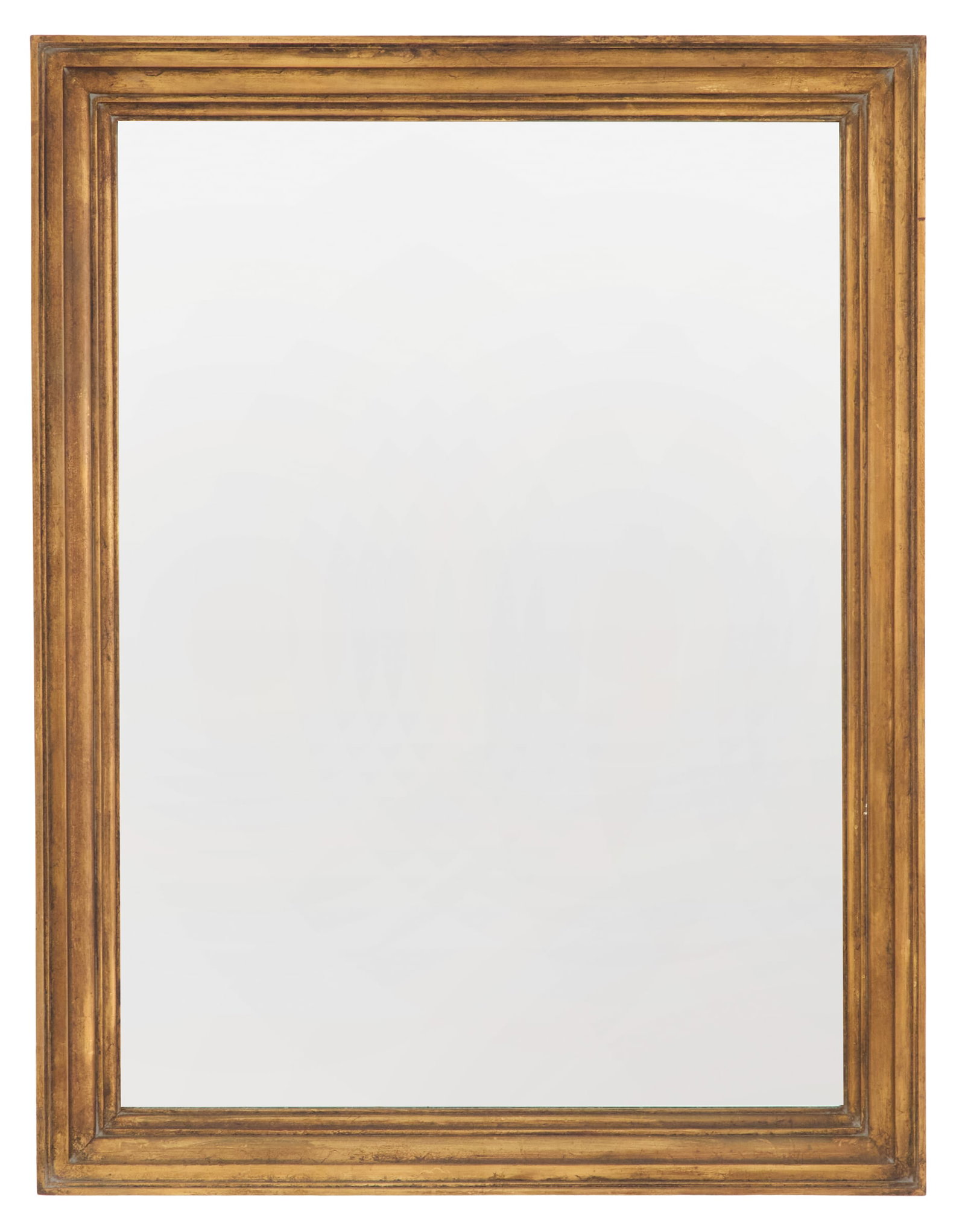 American Giltwood Mirror: American Giltwood Mirror the complex giltwood surround with large and small ogee profiles, and a stepped liner. h. 44", w. 33-1/2"