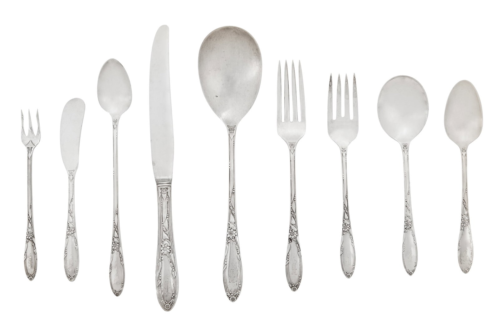 Oneida "Virginian" Sterling Silver Flatware Set (1 of 6)