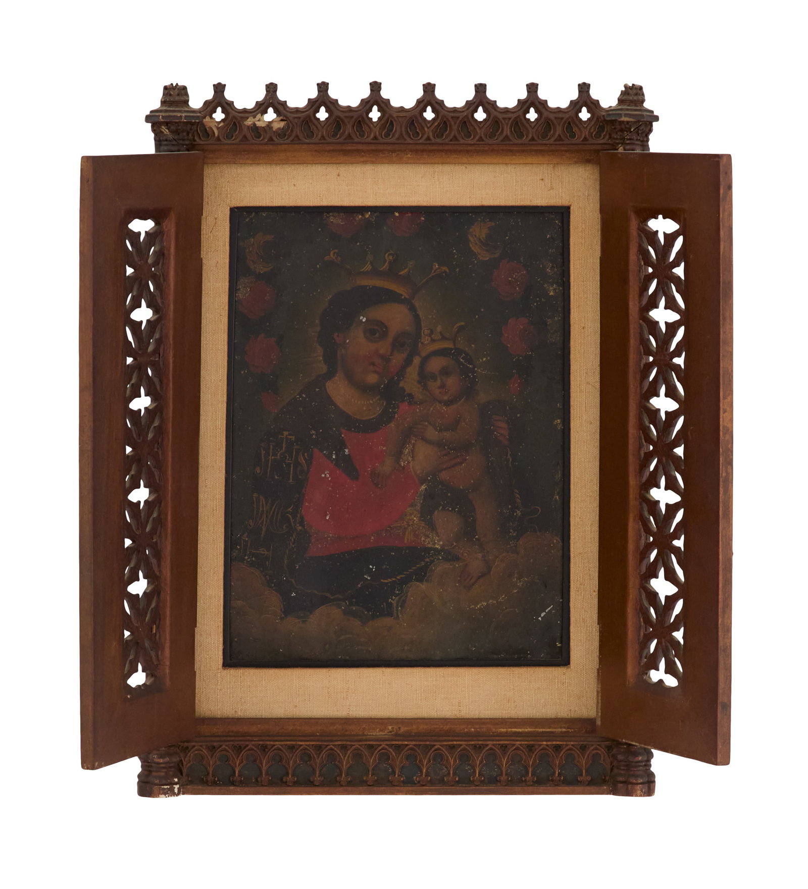 Latin American Retablo of "Our Lady of Refuge" (1 of 4)