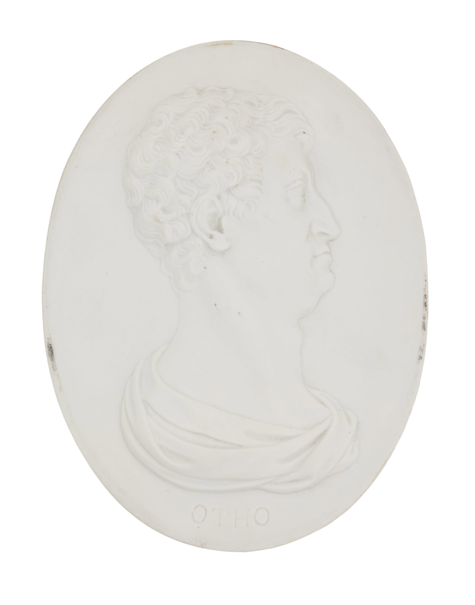 Bavarian Bisque Oval Plaque of "Otho" (1 of 4)