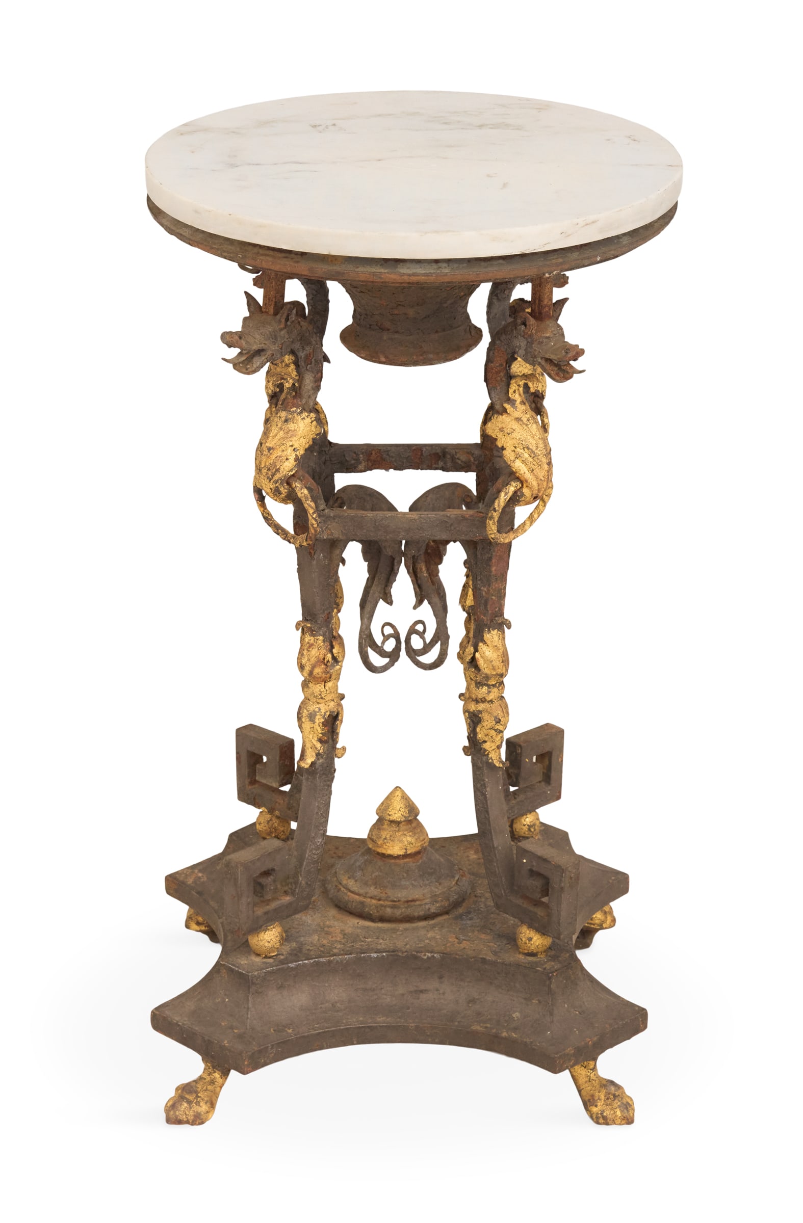 Napoleon III Iron and Marble-Top Side Table (1 of 3)