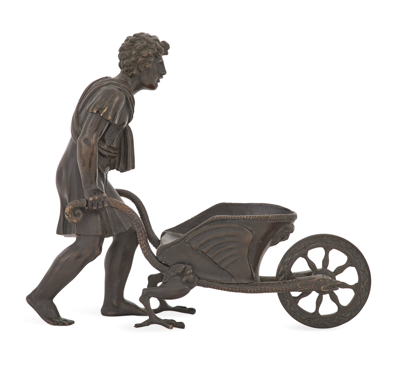 Grand Tour Bronze of a Man with Wheelbarrow (1 of 3)