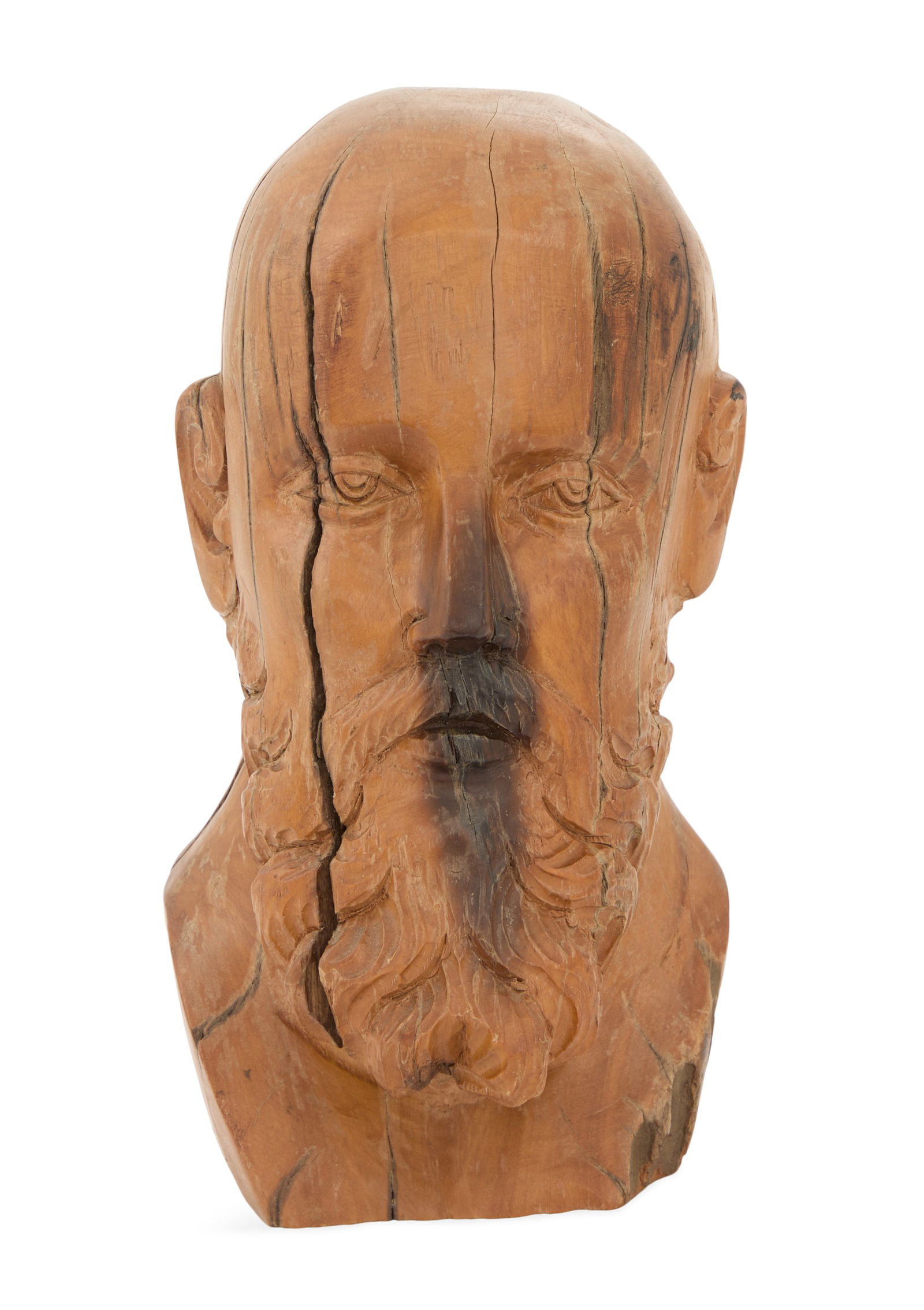 Carved Olivewood Bust of St. Joachim (1 of 3)