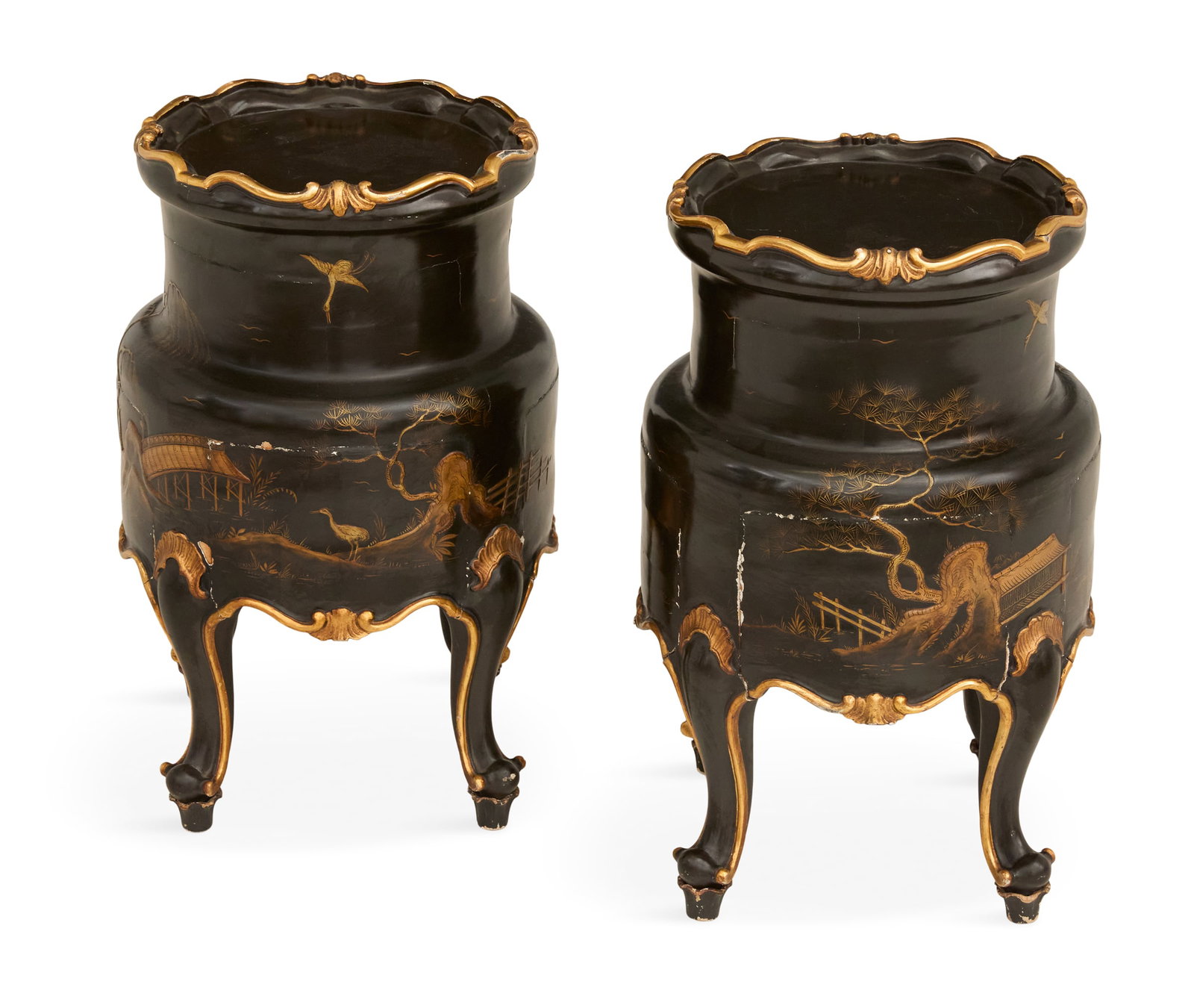 Pair of Louis XV-Style Chinoiserie Tea Tables (1 of 3)