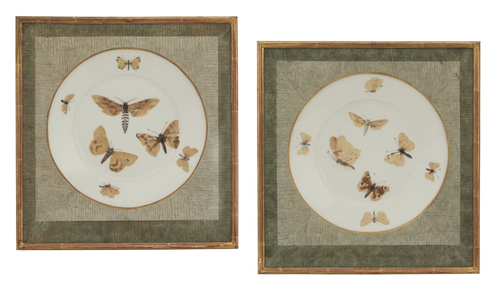 Pair of Framed Porcelain Plates (1 of 2)