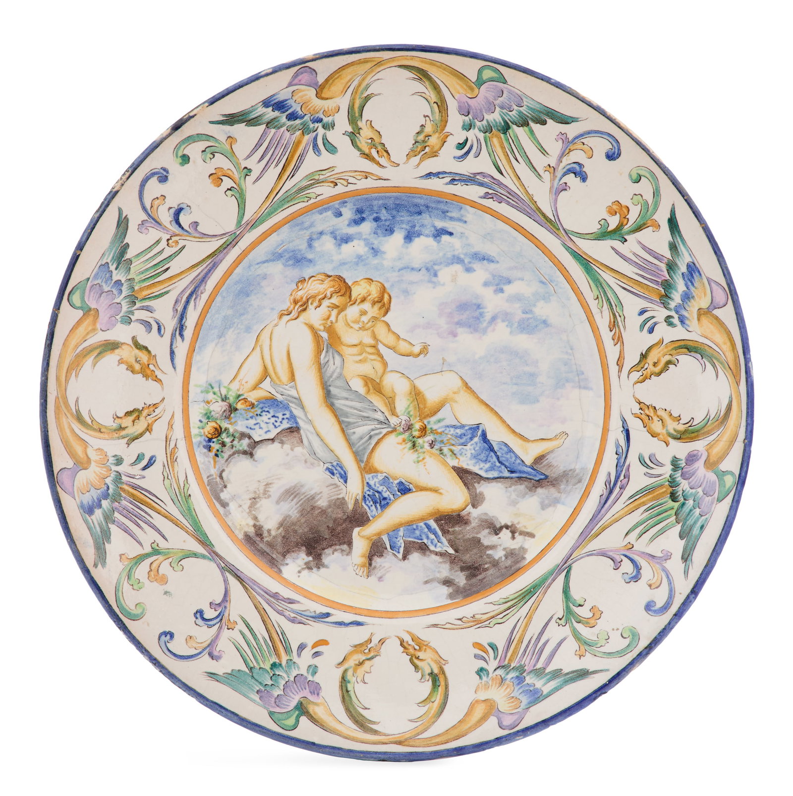 Italian Majolica Charger (1 of 1)