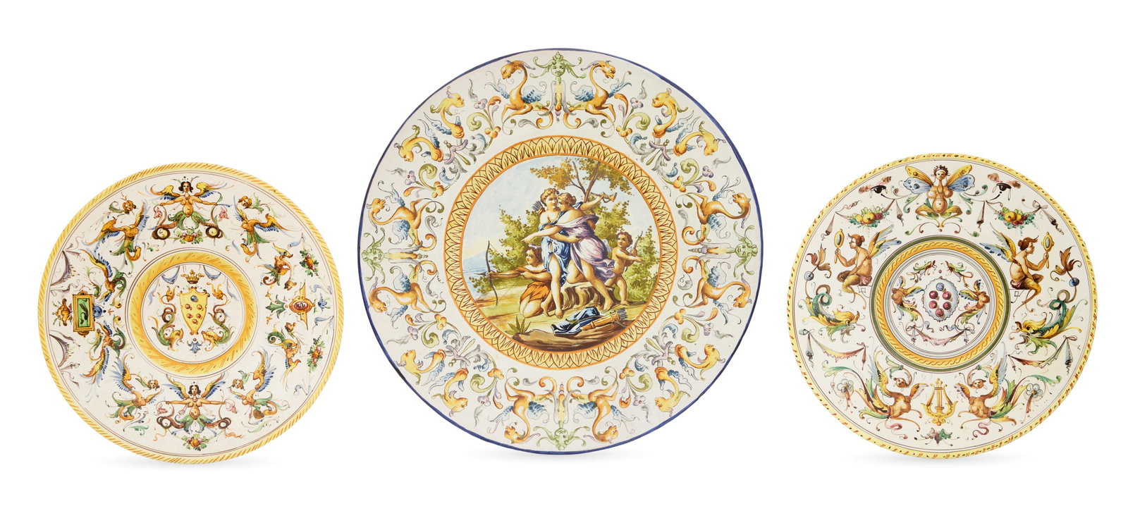 Collection of Three Majolica Chargers (1 of 3)