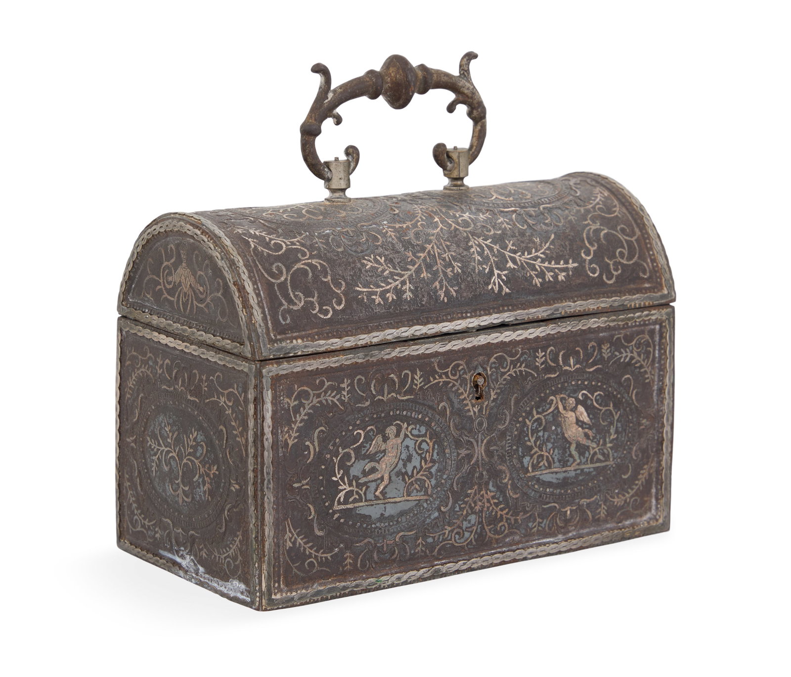 Silvered Metal Casket of Renaissance Inspiration (1 of 4)