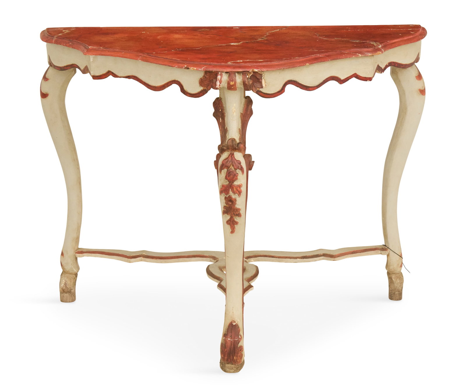 Italian Polychrome and Faux Marbre Console Table (1 of 3)
