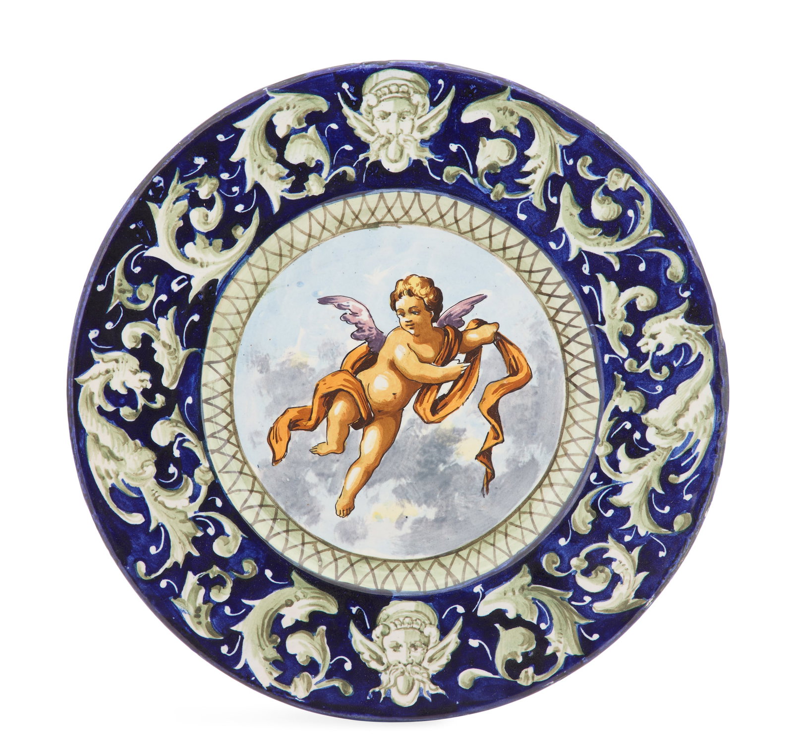 Italian Majolica Charger (1 of 2)