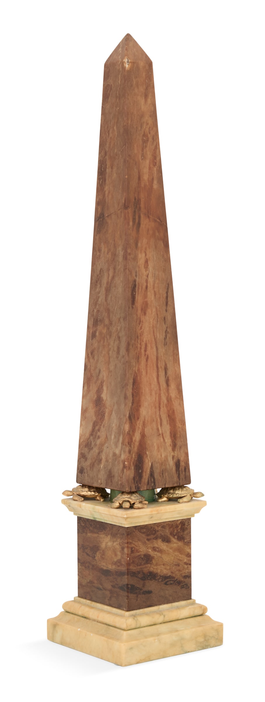 Faux Marbre and Gilt-Metal Obelisk (1 of 3)