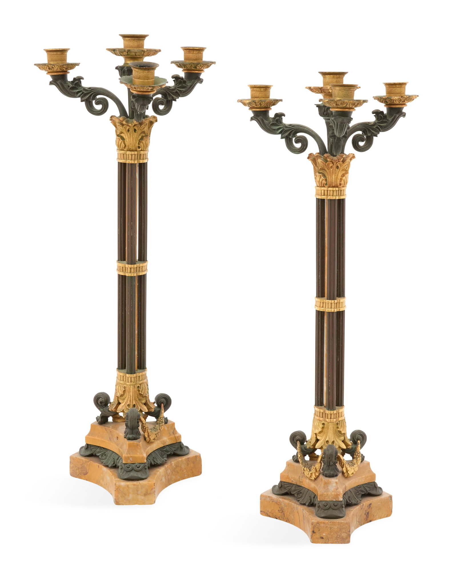 Marble and Bronze Restauration Candelabra (1 of 2)