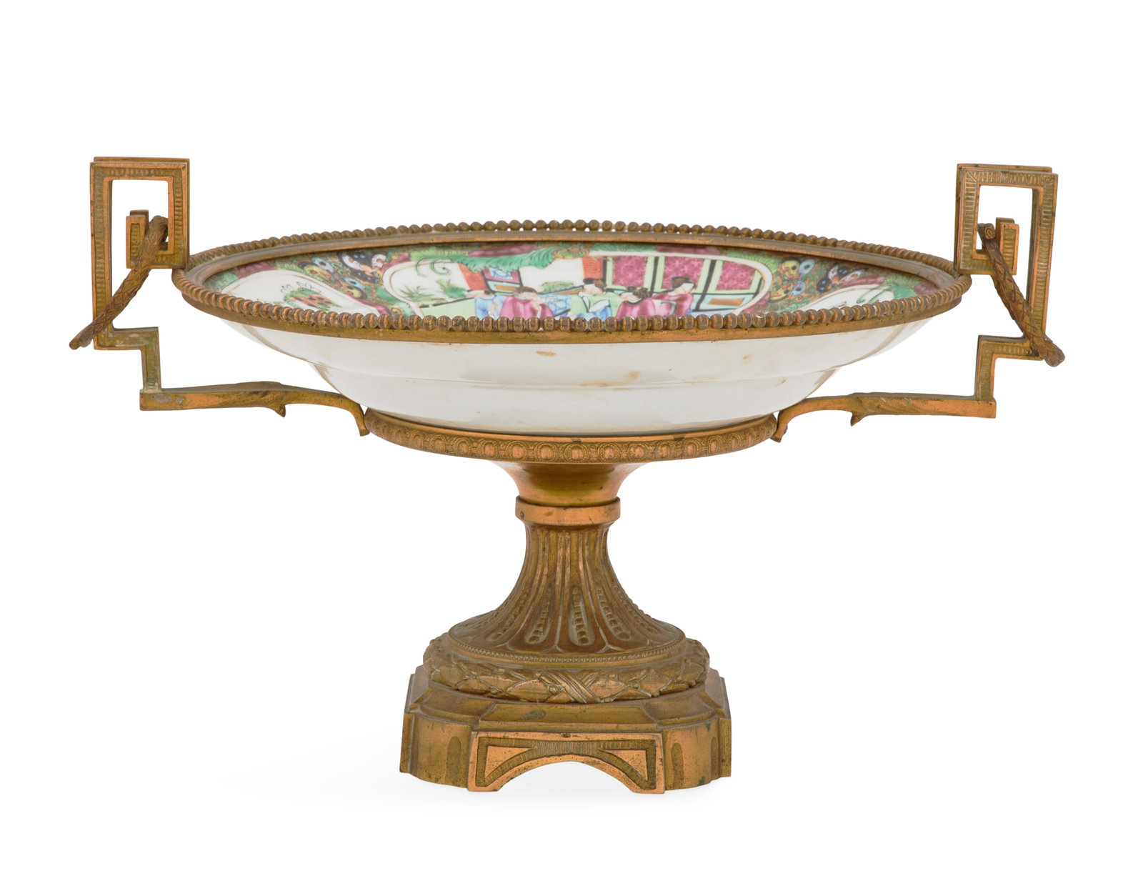 Gilt-Bronze-Mounted Rose Medallion Tazza (1 of 3)