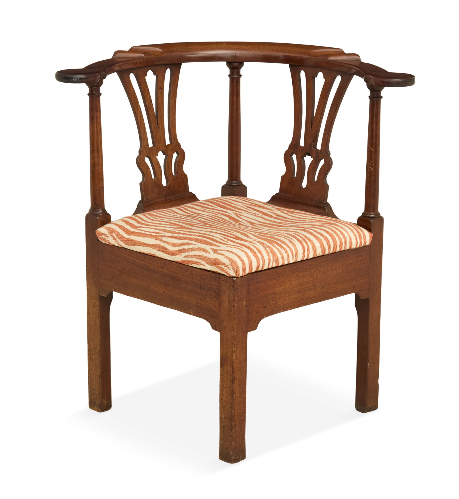 Chippendale Walnut Corner or "Round-About" Chair (1 of 2)
