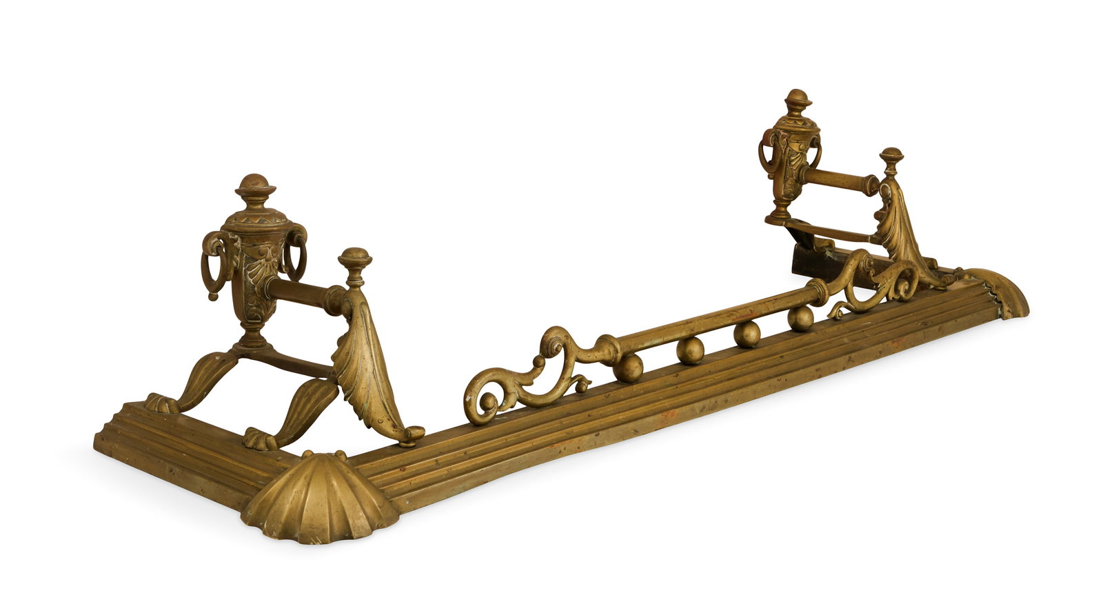 English Neo-Grec Brass Fire Fender (1 of 3)