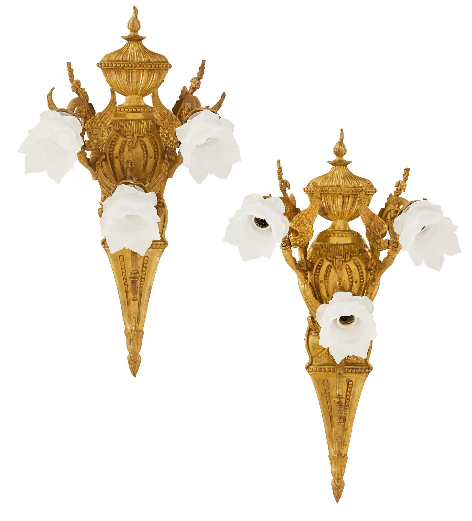 Pair of French Bronze Sconces in the Empire Taste (1 of 3)