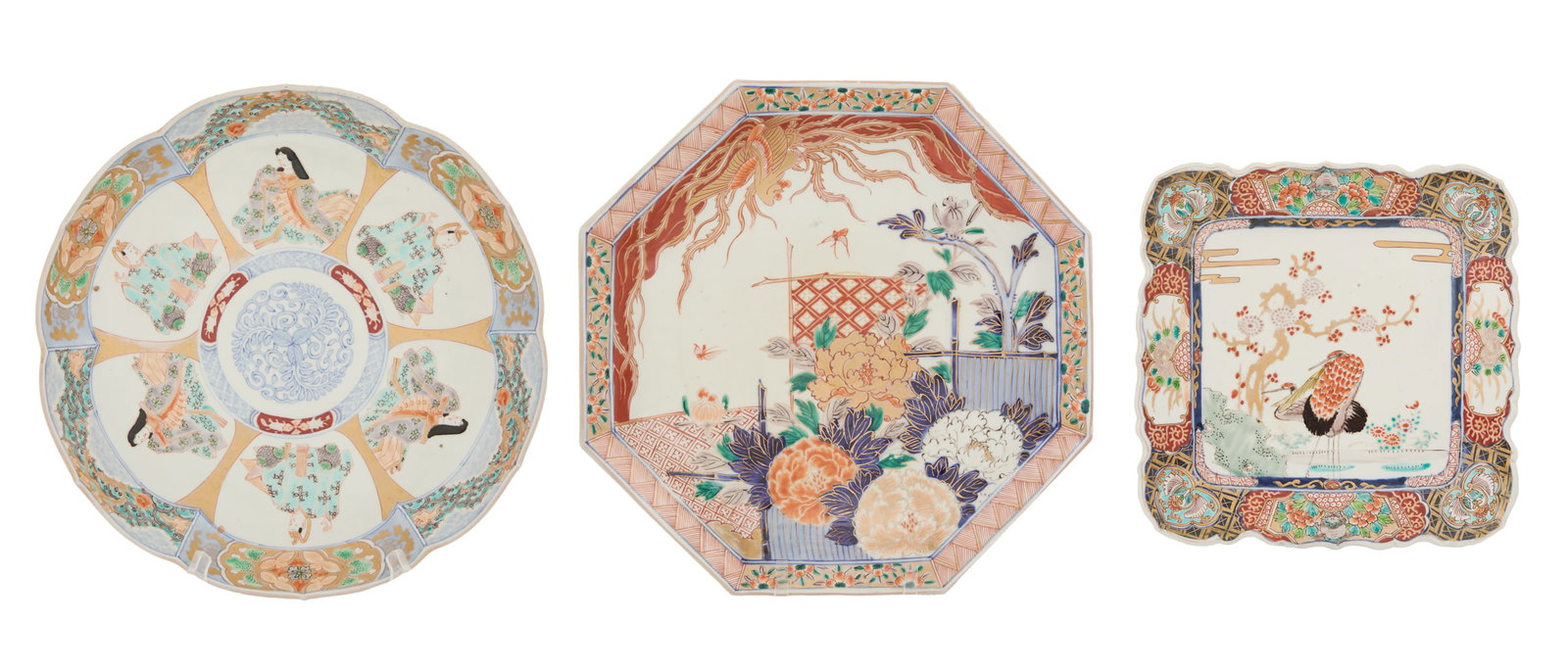 Three-Piece Suite of Japanese Imari Chargers (1 of 7)