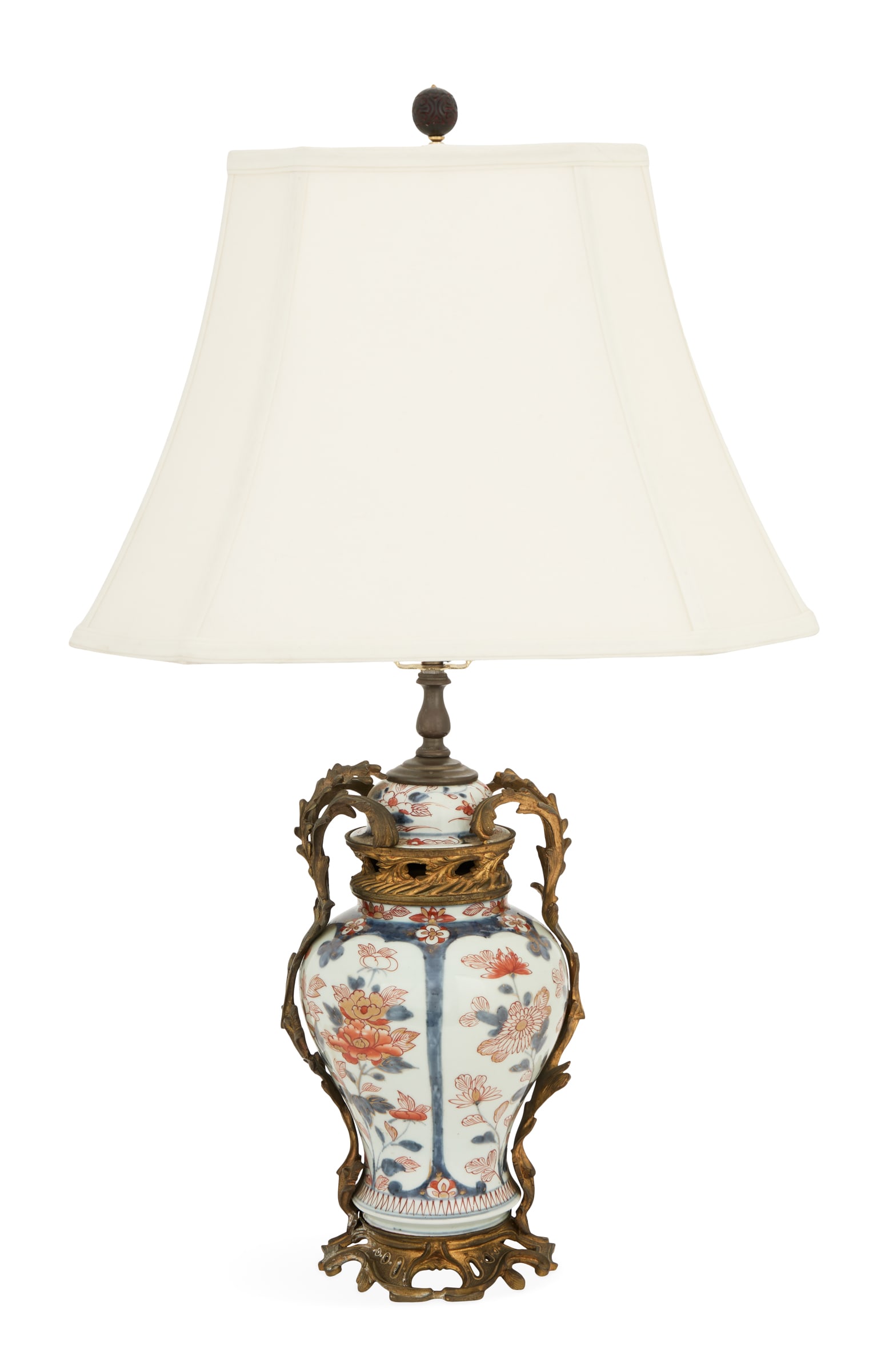 Imari Porcelain and Bronze Urn Lamp (1 of 3)