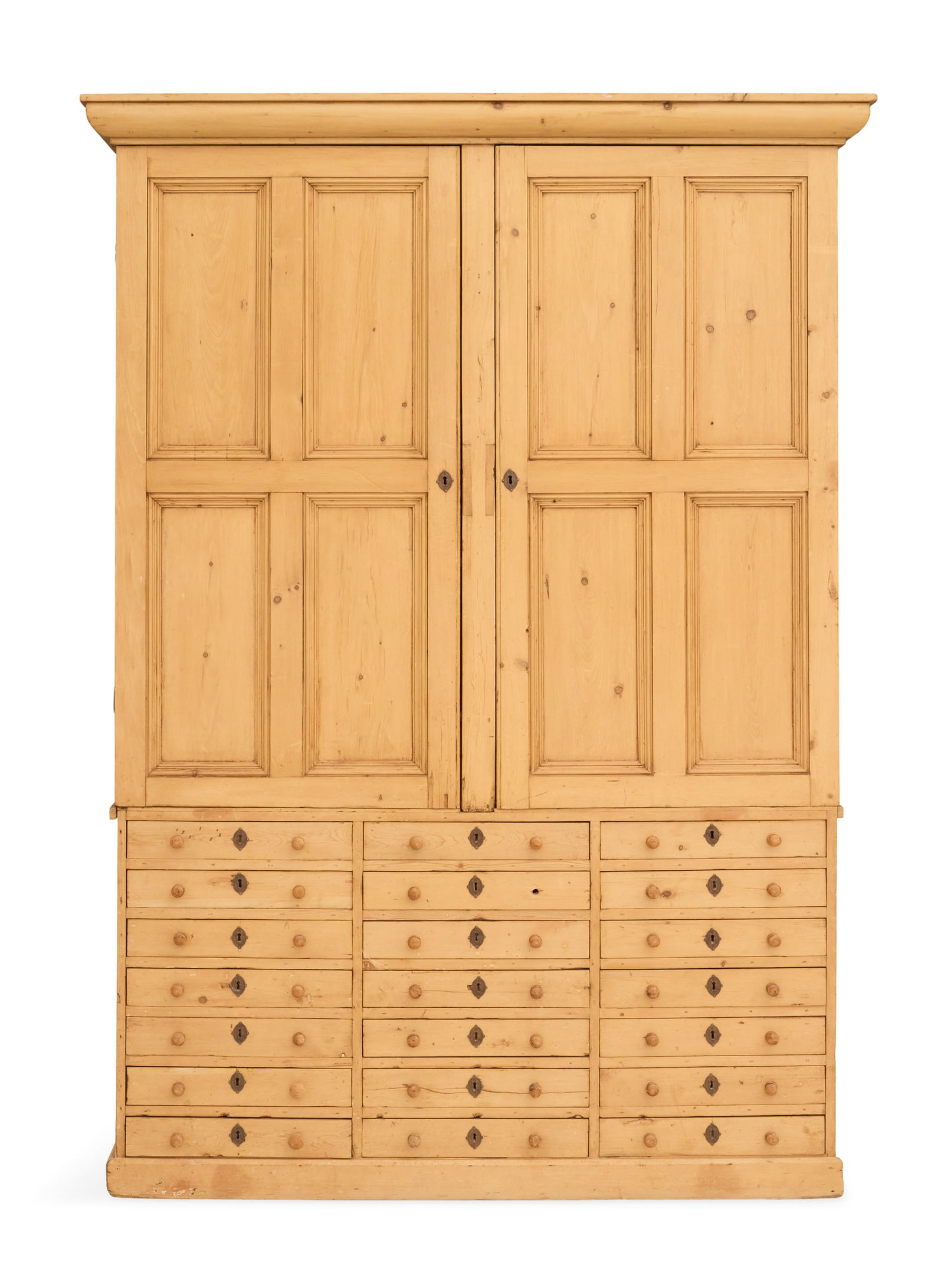 English Scrubbed Pine Apothecary Cabinet (1 of 4)