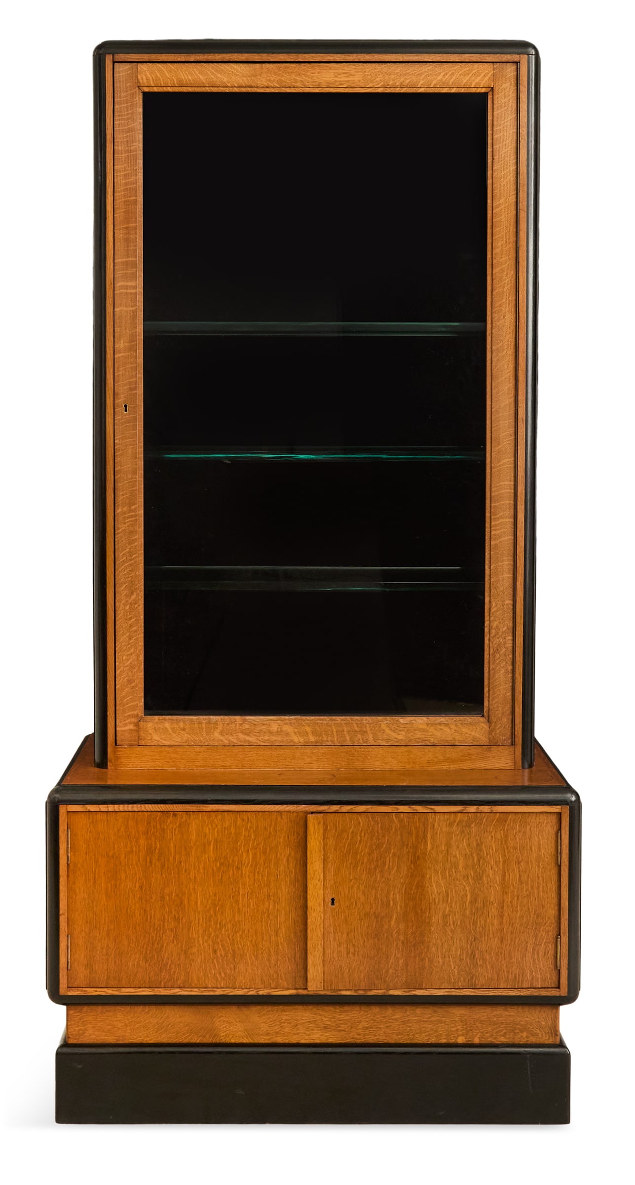 French Art Moderne Oak Vitrine (1 of 3)