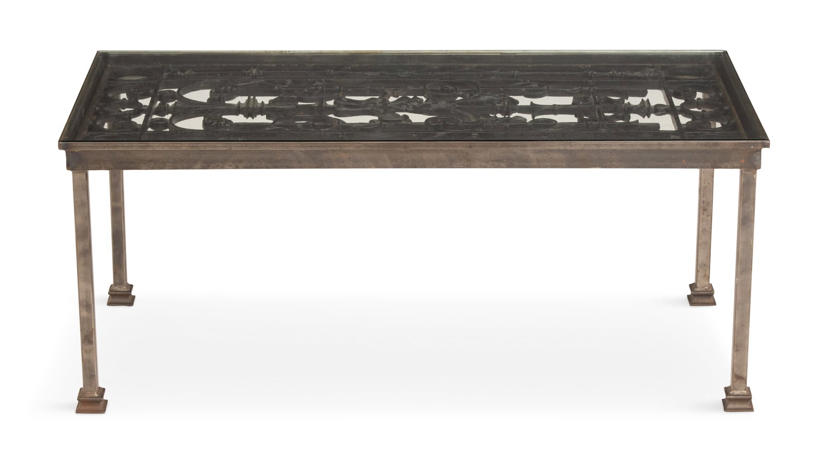 Iron and Glass Cocktail Table (1 of 3)