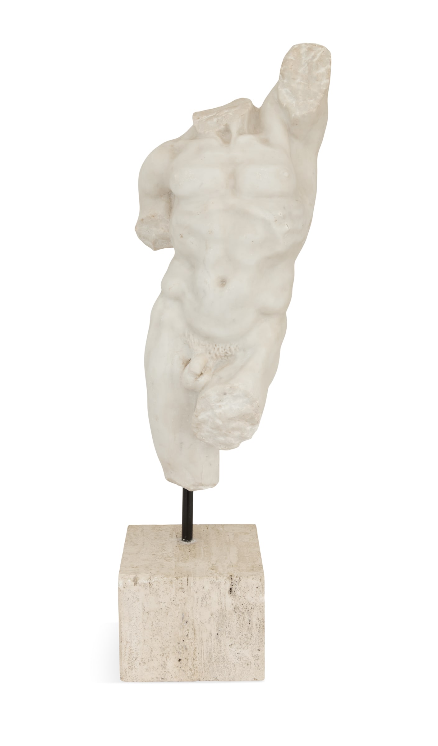 Italian Carved Marble Male Torso (1 of 8)