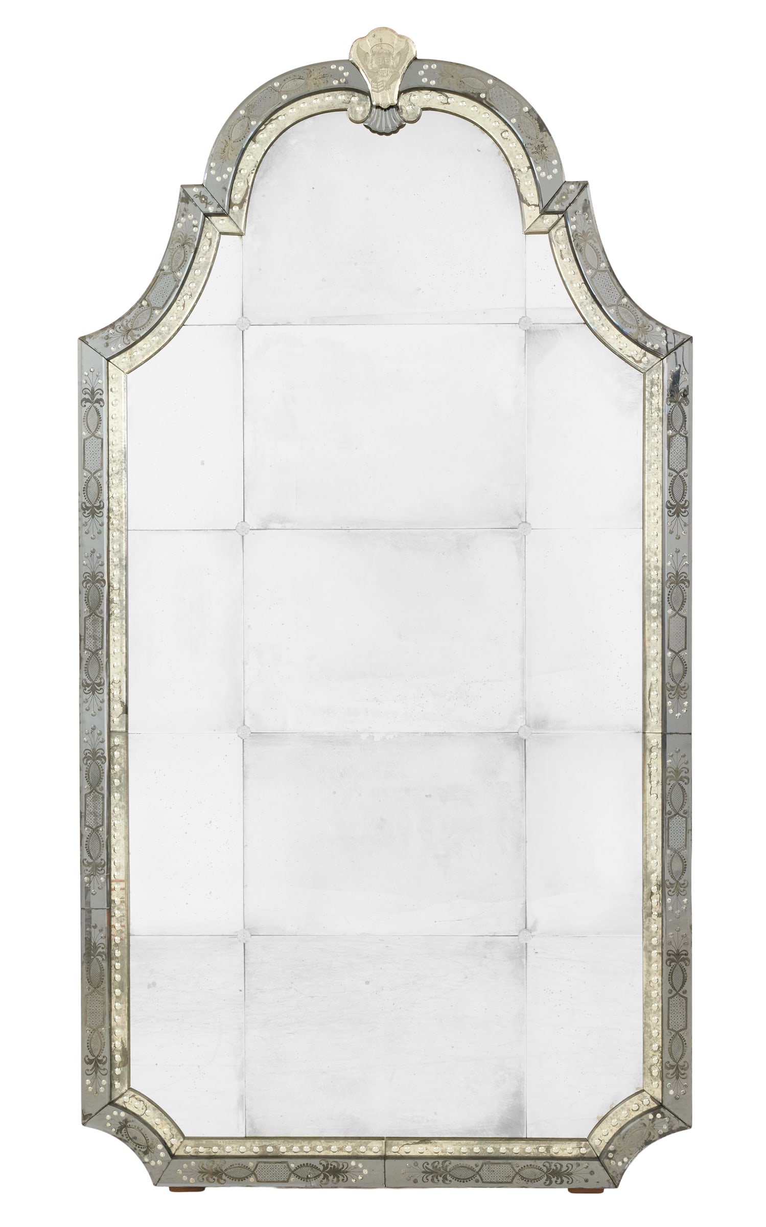 Engraved and Beveled Venetian Mirror (1 of 2)